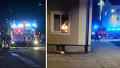 Brand med lågor i lägenhet i centrala Linköping – stort pådrag