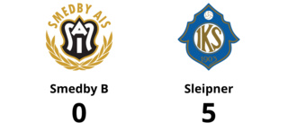 Hemmaförlust för Smedby B - 0-5 mot Sleipner