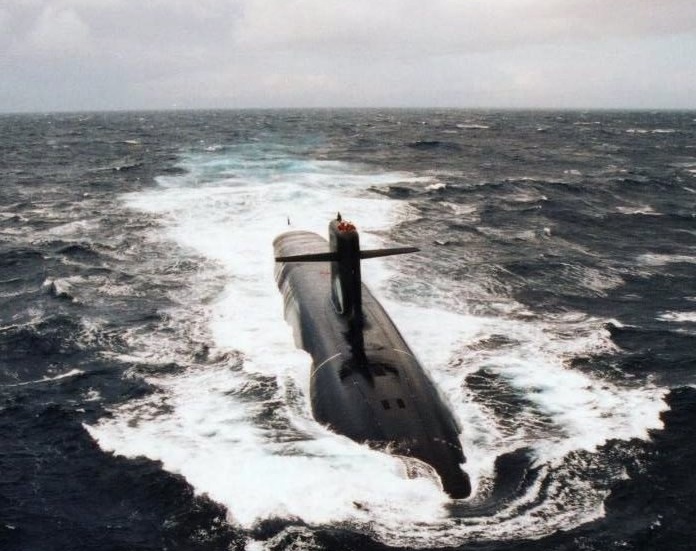 Den kärnvapenbärande franska atomubåten Le Téméraire.