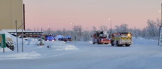 Brand vid Tekniska verken i Kiruna