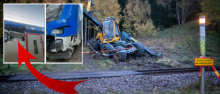 Skogsmaskin slet upp stora hål i tåget – en slump att ingen dog