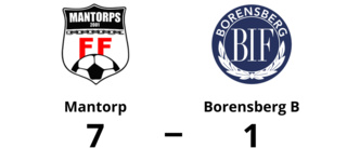 Borensberg B utklassat av Mantorp borta - med 1-7