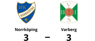 Norrköping tappade ledning till oavgjort mot Varberg