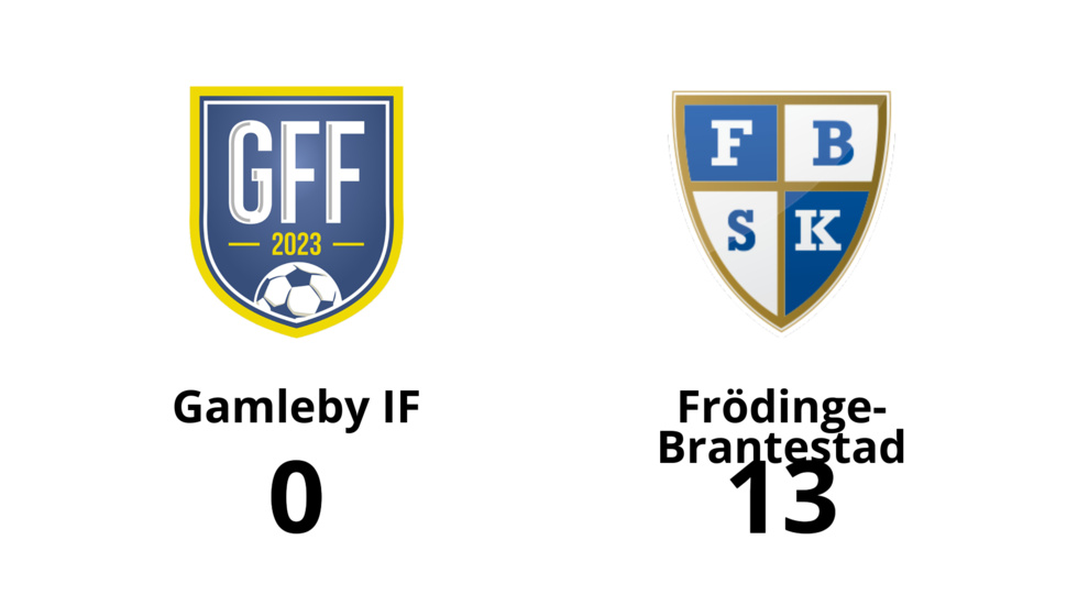 Gamleby IF förlorade mot Frödinge-Brantestad
