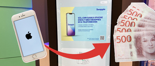 Nu kan du panta mobilen – i Uppsalabutiken