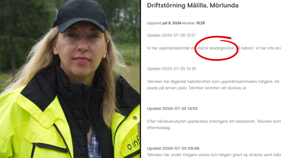 Open Infra har haft en pågående driftstörning sedan början av juli, vilket lett till att ett drygt 20-tal kunder mist sin internetuppkoppling. "Vi vill lösa det här så smidigt som möjligt", säger PR-chef Karin Sundin.