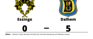Tre mål av Mary Wanijku Kinuthia när Dalhem vann