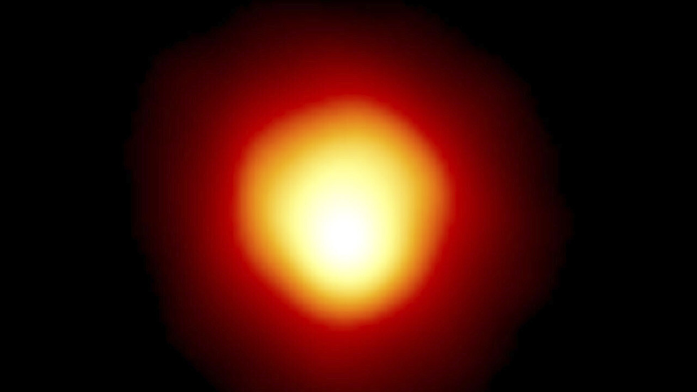 Bild på den röda jättestjärnan Betelgeuse, tagen av Hubble-teleskopet. Arkivbild.