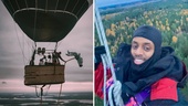 Salah filmade artistens galna bakåtvolt – 600 meter upp i luften