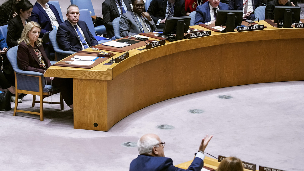 I över två timmar på måndagskvällen diskuterade FN:s säkerhetsråd kriget mellan Israel och Hamas, utan att enas. Bilden är från ett möte den 30 oktober.