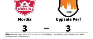 Nordia i ledning i halvtid - men tappade segern mot Uppsala Perf