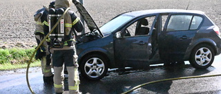 Räddningstjänsten ryckte ut efter larm om bilbrand