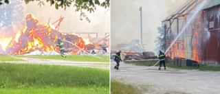 Storbrand rasade på gård – byggnad brann ner till grunden