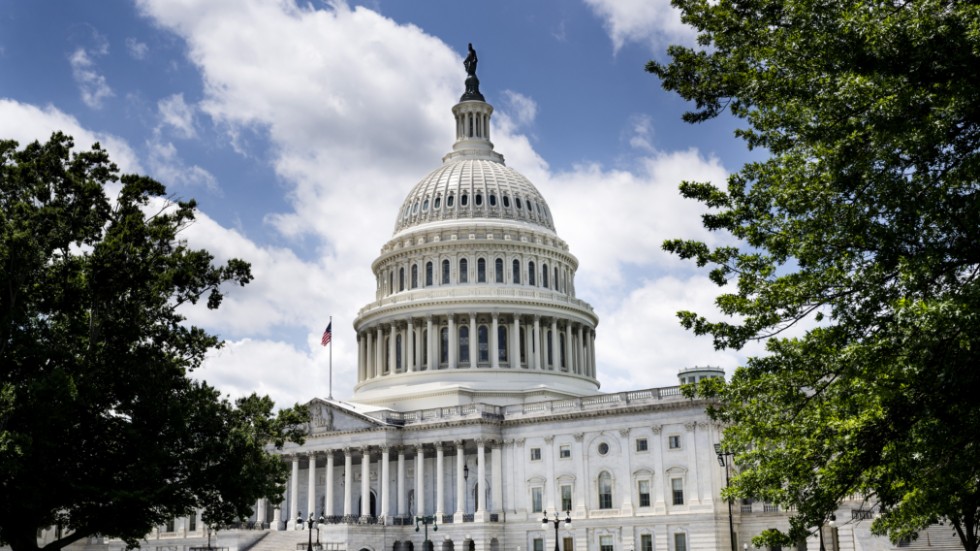 USA:s kongressbyggnad Kapitolium, där representanthuset och senaten har sitt säte.
