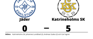 Katrineholms SK vann enkelt borta mot Jäder