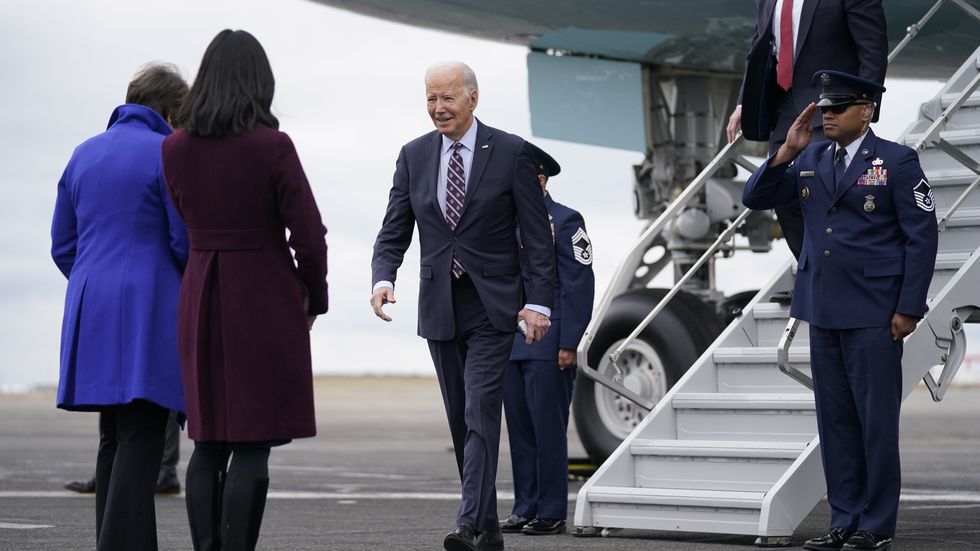 USA:s president Joe Biden besökte Massachusetts på tisdagen.