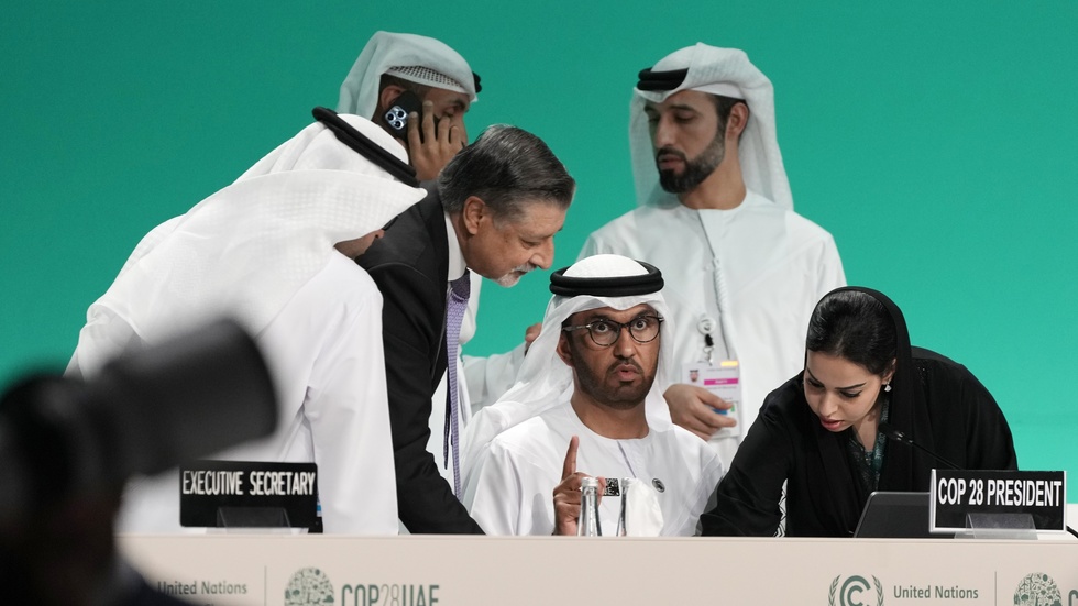 Sultan al-Jaber är ordförande för FN:s klimattoppmöte COP 28 i Dubai. Mötet pågår fram till den 12 december. Arkivbild.