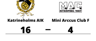 Storförlust när Mini Arccus Club F föll mot Katrineholms AIK i Katrineholms Bowlinghall