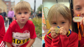 Calle, 5, fick stoltsera med medalj