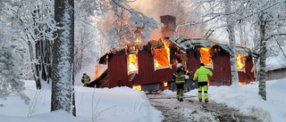 Villa totalförstörd i brand i Morjärv