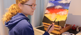 12-åriga Tindras målning skapar budgivning