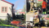 Villa på Norrböle började brinna – branden startade i källaren: Två förda till sjukhus