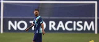 Messis första träning med Barça sedan tvisten
