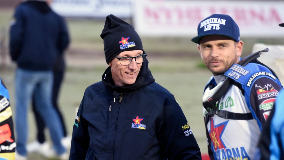 Två speedwayikoner, Peter Karlsson och Hans Andersen. PK berättar här om sina tankar inför derbyrysaren mellan Västervik och Dackarna. 