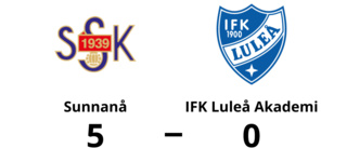 IFK Luleå Akademi en lätt match för Sunnanå som vann klart