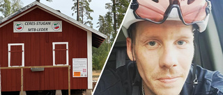 Patric voltade med cykeln – körde in i uppspänd fiskelina