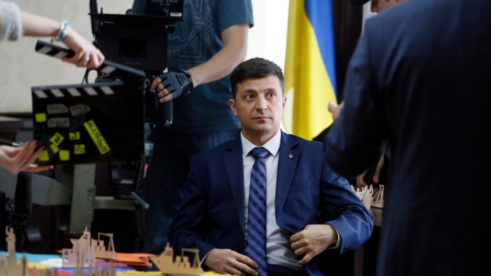 Ukrainas president Volodymyr Zelenskyj i "Folkets tjänare". Pressbild.