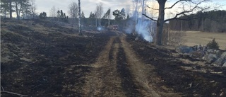Hektarstor brand i norra kommunen