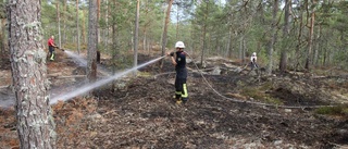 Skogsbrand vid Flatvarp
