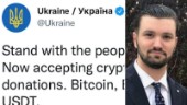 Ukraina ber om kryptodonationer – expert från Eskilstuna: "Bitcoin är här för att stanna" 