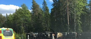 Långtradare i olycka vid Gäddvik