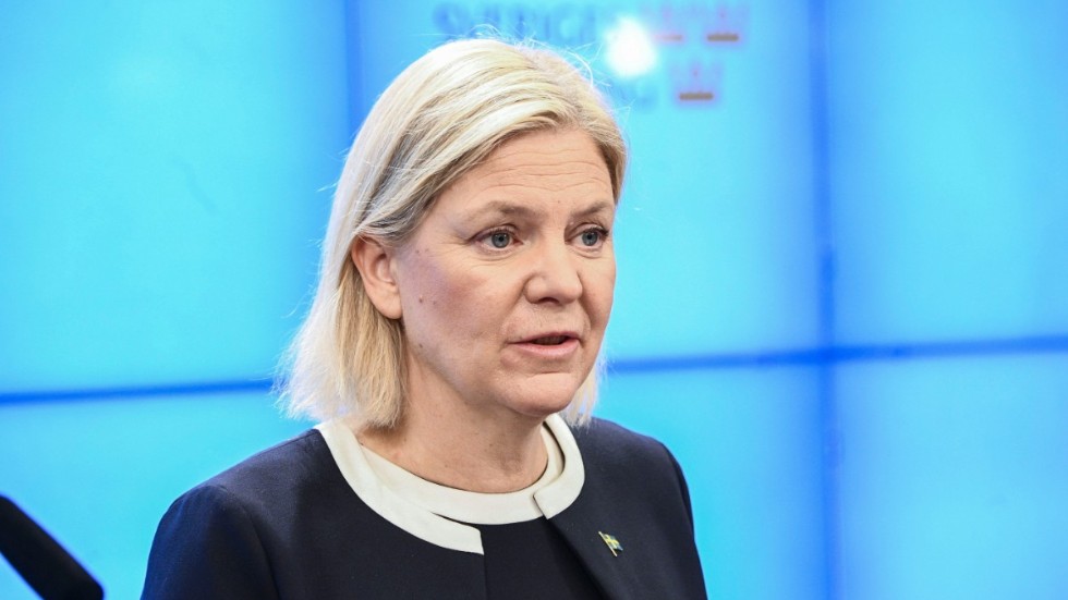 Avgående statsminister Magdalena Andersson (S) välkomnar högerpartiernas nominering. Arkivbild.