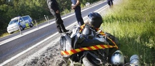 Motorcyklist skadad i olycka