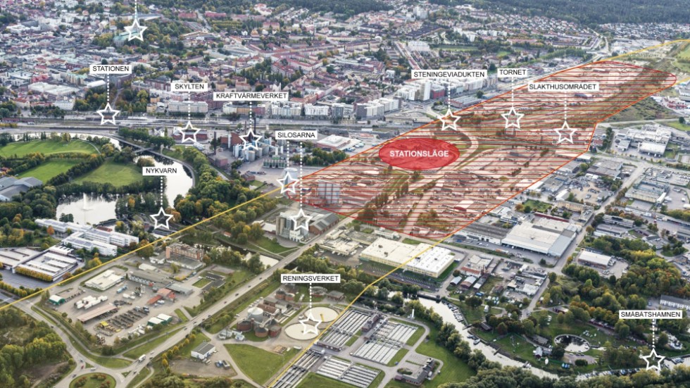 Så här ser planerna ut för det nya stationsområdet i Linköping när Ostlänken blir verklighet.