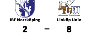 Linköp Univ vann enkelt borta mot IBF Norrköping