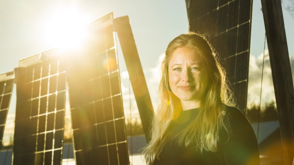 Linnea Assmundson, projektledare för Arctic solar som drivs av Piteå science park.