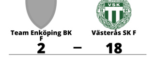 Team Enköping BK F utklassat av Västerås SK F hemma