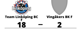 Vingåkers BK F utklassat av Team Linköping BC F borta