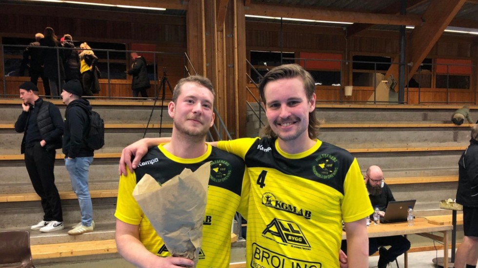 Christoffer Sundqvist och Tobias Stridh prisades för sina insatser i Hultsfreds match under lördagen. 