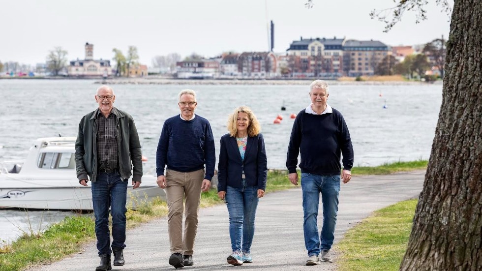 Tankesmedjan Innsaei menar att Hjalmarssons uttalade visioner och viljeinriktningar är i högsta grad förpliktigande.
Från vänster medlemmarna Lasse Övling, Kenneth Hardy Axelsson, Boel Runesson och Roy Karlsson.
