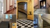 Fem pampiga trappuppgångar i Eskilstuna – följ med in på en smygtitt ✓Lägenhet till salu ✓Röda detaljer ✓Dubbeldörrar