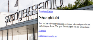Sveriges Radios hemsida låg nere: ”Kan inte svara på vad som orsakade störningen”