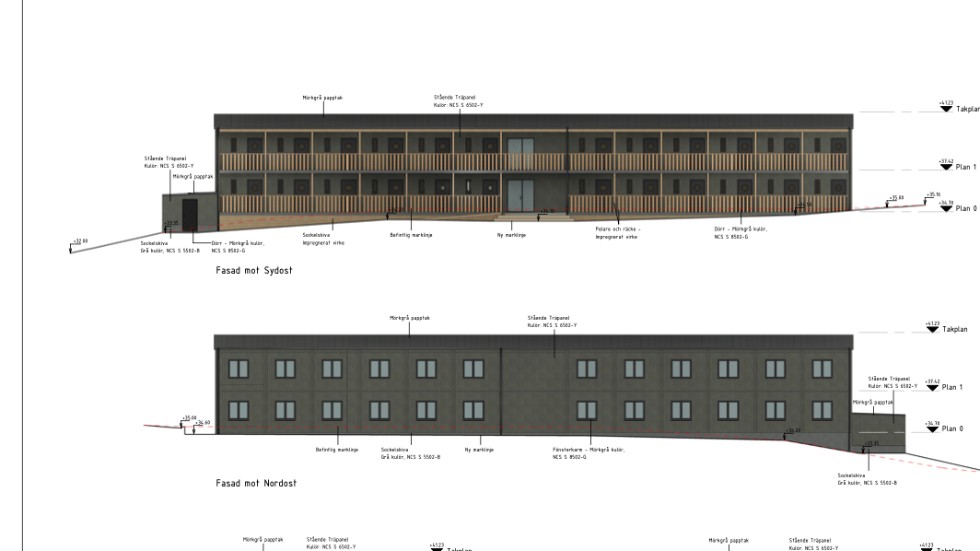 An artist's impression of the new building, according to the building permit application.