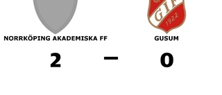 Christos Papadopoulos matchvinnare när Norrköping Akademiska FF vann mot Gusum