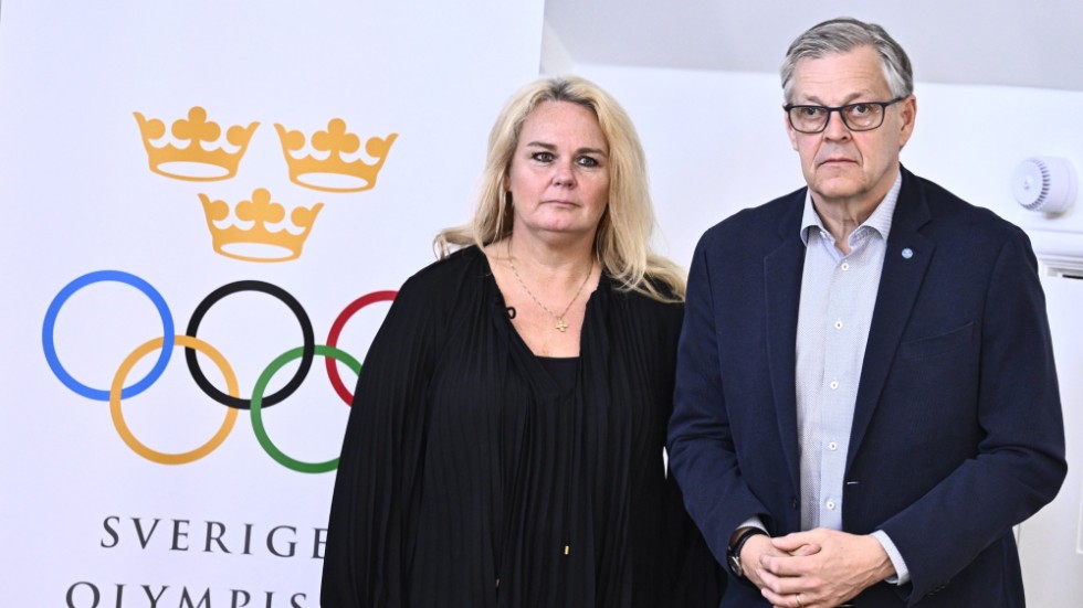 Åsa Edlund Jönsson, generalsekreterare i Sveriges olympiska kommitté, och Sveriges olympiska kommitténs nye ordförande Hans von Uthmann.
