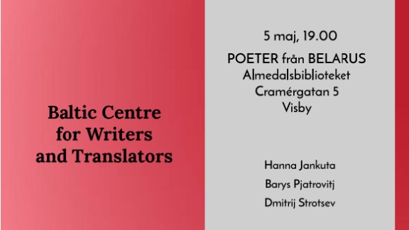 Författare från Belarus läser poesi i Visby